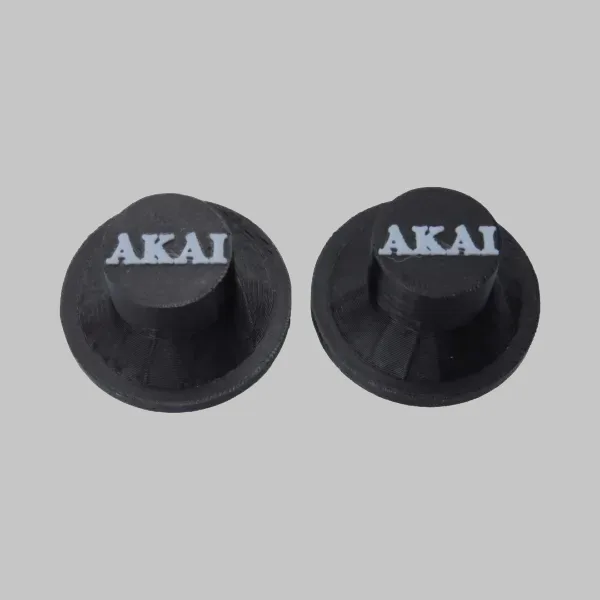 AKAI Reel To Reel Tape Deck Spool Retainers Fits 4000ds 3000 series Black With Logo