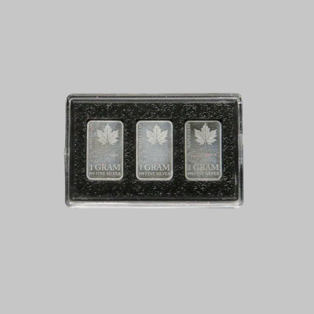 StackPack 1 gram Silver Bullion Bar Case Holds 15 Wessex Ingots